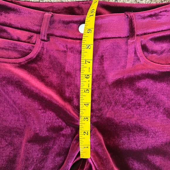 NY Collection Mid Rise Velvet Pants Women’s 6 Red Whimsigoth Dark Romantic - Picture 8 of 8